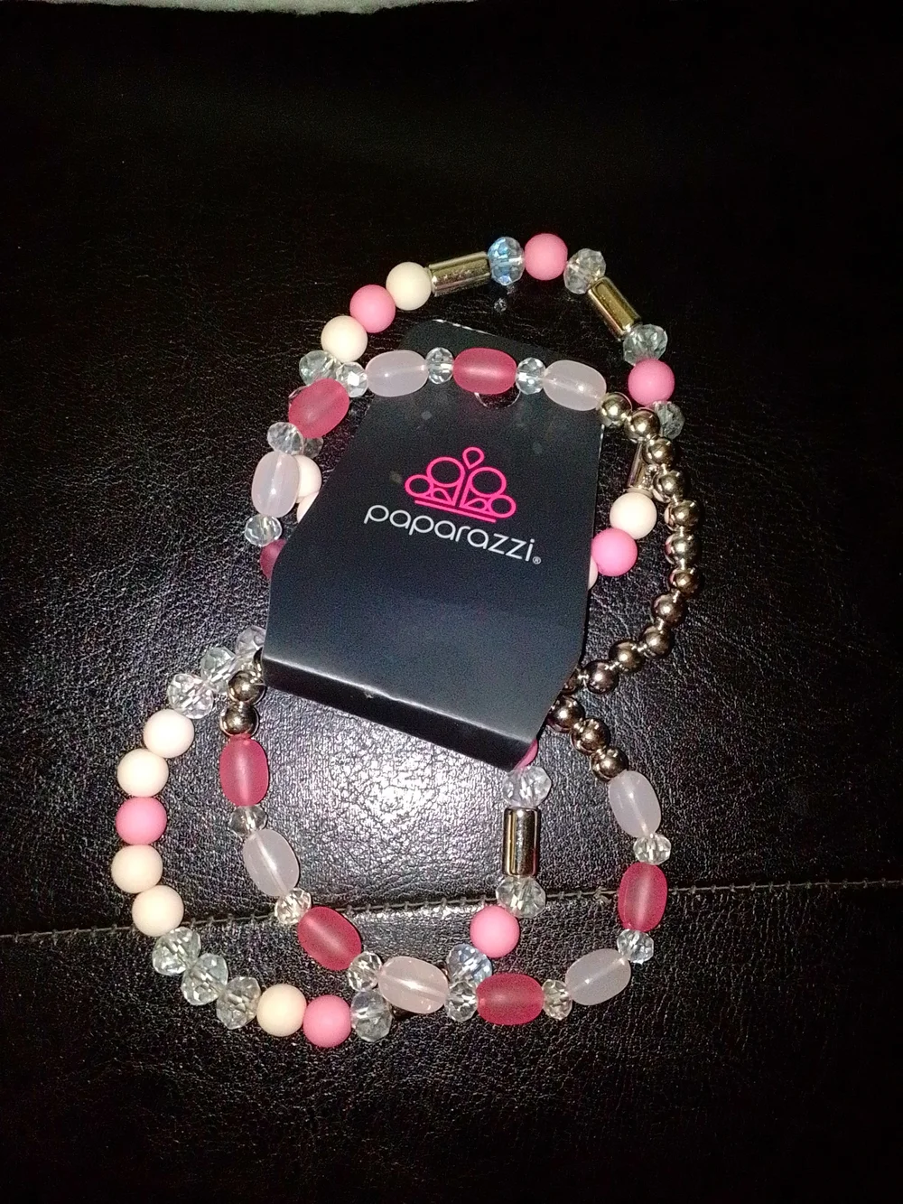 paparazzi Pink Multi-Strand Beaded Bracelet Stack